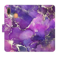 iSaprio flip pouzdro Purple Marble pro Samsung Galaxy A40