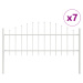 vidaXL Zahradní plot 7 pcs Bílá 170 x 140 cm Práškově lakovaná ocel