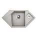 Metalac Granit X Diamond rohový s vaničkou a odkapem, šedý