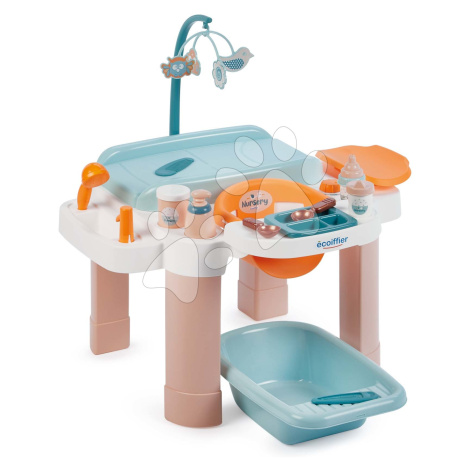 Pečovatelský stolek pro panenku Nursery Écoiffier 13 doplňků s vaničkou od 18 měsíců Ecoiffier