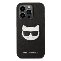 Pouzdro Karl Lagerfeld iPhone 14 Pro MAX Saffiano Choupette Head černé