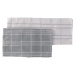 Set 2 kusy kuchyňských ručníků ANDREW světle šedá/bílá 100% bavlna 50x50 cm MyBestHome 2 kusy v 