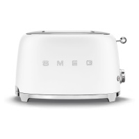 Smeg TSF01WHMEU toustovač / topinkovač, 2 toasty, 6 úrovní opékání, zásuvka na drobky, styl. 50.