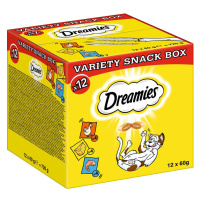 Dreamies Mixbox (s kuřecím, sýrem a lososem) - 12 x 60 g