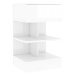 SHUMEE Noční stolek bílý s vysokým leskem 40 × 35 × 65 cm dřevotříska, 808660