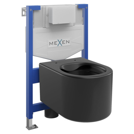 MEXEN/S WC předstěnová instalační sada Fenix XS-F s mísou WC Sofia, černá mat 6803354XX85