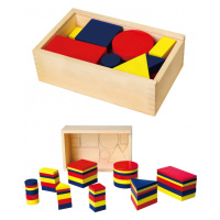 Dřevěné logické kostky Geometrické figurky Viga Toys