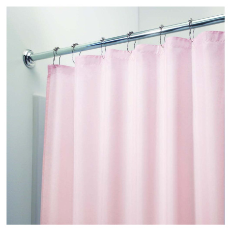 Růžový závěs do sprchy iDesign, 183 x 183 cm