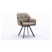 LuxD Designová otočná židle Joe vintage taupe
