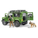 Bruder 02587 Land Rover Defender, figurka myslivce a psa