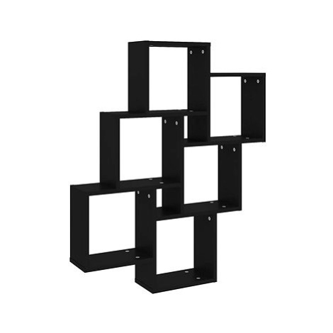Shumee nástěnná obdélníková černá 78×15×93 cm dřevotříska , 807170