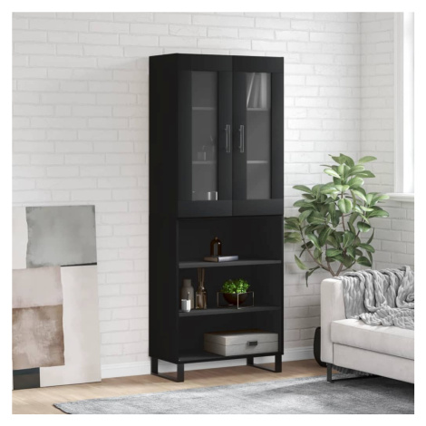 vidaXL Skříň highboard černá 69,5 x 34 x 180 cm kompozitní dřevo