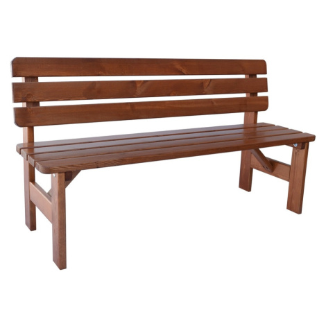 ROJAPLAST Zahradní lavice VIKING dřevěná lakovaná - 180 cm