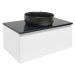 Koupelnová skříňka s kamennou krycí deskou SAT B-Way 79x30x45 cm bílá lesk BWAY80WTK