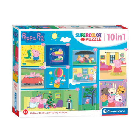 Clementoni - Puzzle Prasátko Peppa 10v1