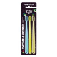 HERBADENT STAR dětský svítící zubní kartáček velmi jemná vlákna 3ks