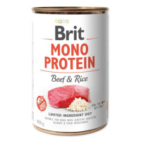 Konzerva Brit Mono protein hovězí s rýží 400g