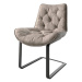 DELIFE Jídelní židle Taimi-Flex taupe vintage konzolová podnož plochá černá