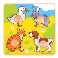 Bigjigs Toys Vkládací puzzle domácí zvířátka