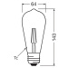 LED žárovka Vintage 1906 E27 OSRAM 2,5W (22W) teplá bílá (2400K) Retro Filament Gold Edison