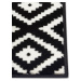Hanse Home Collection koberce Kusový koberec Hamla 105477 Black Cream Rozměry koberců: 80x150