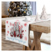 Vánoční ubrus - běhoun na stůl GNOM bílá A 40x140 cm Mybesthome