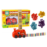 Červené dinosauří auto domino