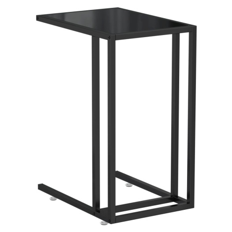 vidaXL Stolek na notebook černý 50 x 35 x 65 cm tvrzené sklo