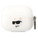 Karl Lagerfeld 3D Logo NFT Choupette Head pouzdro Airpods Pro bílé