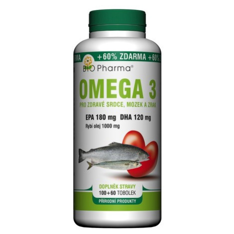 Omega 3 1000mg EPA180mg+DHA120mg tob.100+60 Bio-Pharma