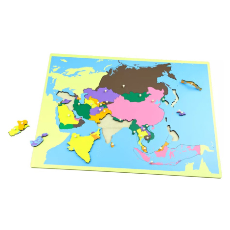 Moyo Montessori Moyo Montessori Puzzle - mapa Asie - bez rámečku