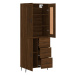 vidaXL Skříň highboard hnědý dub 69,5 x 34 x 180 cm kompozitní dřevo