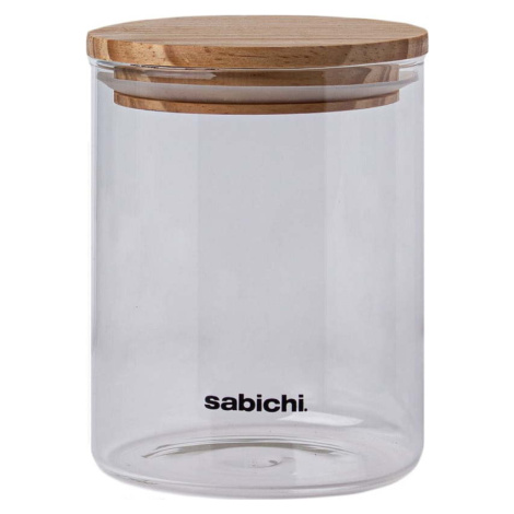 Skleněná dóza s dřevěným víkem na potraviny Sabichi, 0,9 l