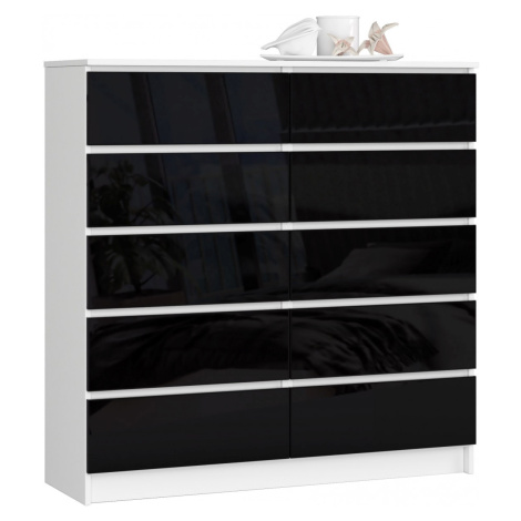 Ak furniture Komoda Kuba 120 cm bílá/černá