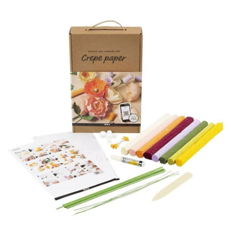 Kreativní sada květiny z krepového papíru č.1