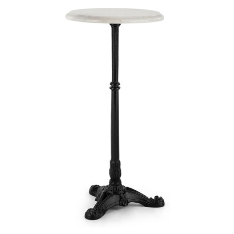 Blumfeldt Patras -XS, bistro stůl, mramorová deska O 30 cm, litinový stojan