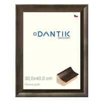 DANTIK rámeček 30 × 40, Ferrosa grafit plexi čiré