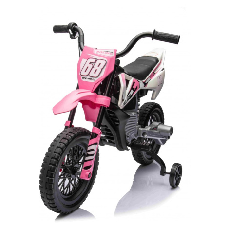 Mamido Dětská elektrická motorka Cross Pantone 361C růžová