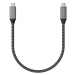 Satechi ST-U4C25M USB4 C-To-C Braided Cable 40 Gbps, 25cm, šedý