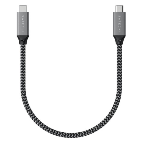 Satechi ST-U4C25M USB4 C-To-C Braided Cable 40 Gbps, 25cm, šedý