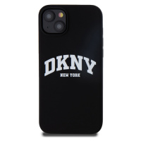 Zadní kryt DKNY Liquid Silicone Arch Logo MagSafe pro Apple iPhone 15 Plus, černá