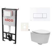 Cenově zvýhodněný závěsný WC set Alca do lehkých stěn / předstěnová montáž+ WC SAT Brevis SIKOAS