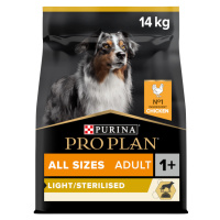 Purina Pro Plan All Sizes Adult Light Sterilised kuře 14 kg