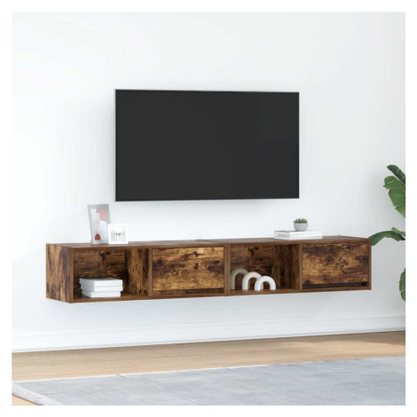 vidaXL TV skříňky 2 ks Kouřový dub 80x31x25,5 cm Dřevěné konstrukce