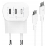 Nabíječka do sítě Belkin 3x Usb-c Pd 3.1, Pps, 3.25A, 67W +usb-c kabel 2m