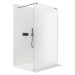 CERANO Sprchová zástěna Walk-in Onyx Duo L/P 8 mm hranatá vzpěra černá matná, mléčné sklo 80x200