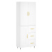 vidaXL Skříň highboard bílá 69,5 x 34 x 180 cm kompozitní dřevo