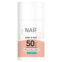 NAIF Ochranná tyčinka na opalování SPF 50 pro děti a miminka bez parfemace 36 g