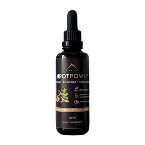 Hrotlife Hrotpower Cordyceps + B-komplex + Ashwagandha tinktura 60 ml