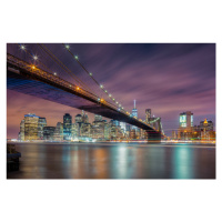 Fotografie Brooklyn Bridge at Night, Michael Zheng, 40 × 26.7 cm